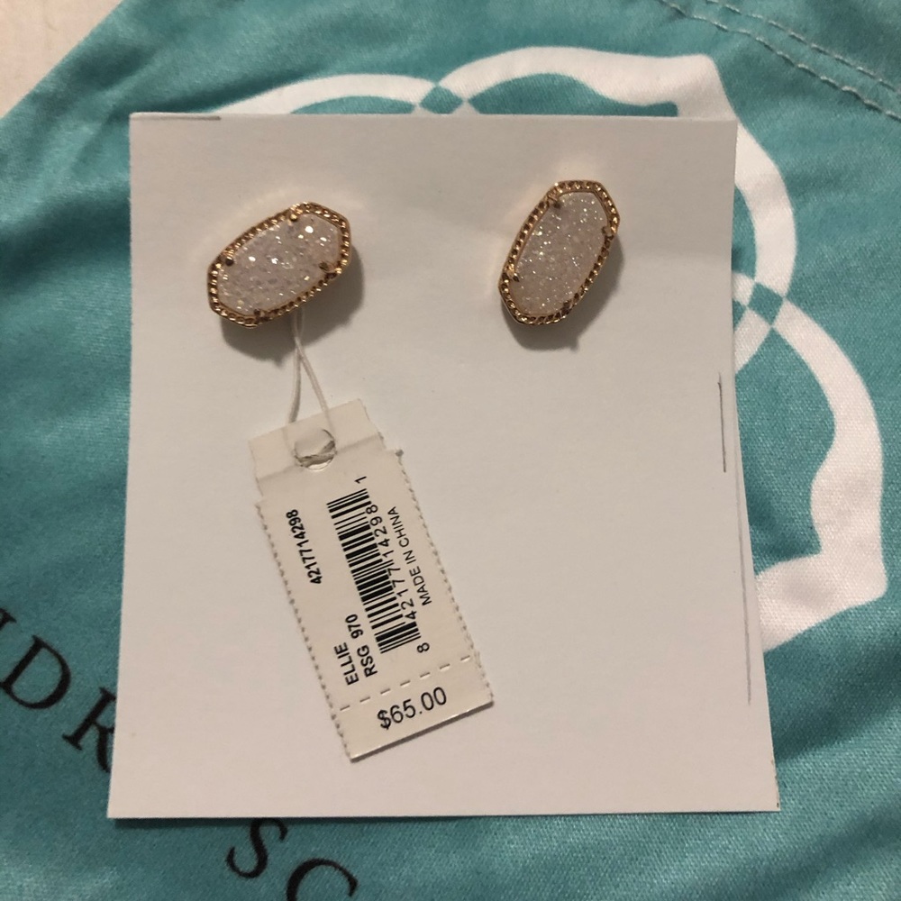 Kendra Scott Ellie Earrings Rose Gold Irid, Drusy